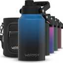 WATERSY 2/3 Gallon Water Bottle Insulated(Cold for 48 Hrs),BPA Free&Leak Proof,87oz Stainless Steel Water Jug/Flask,Big thermo,Large Water Bottle with Handle for Gym,Hiking,Camping,Gradient Blue