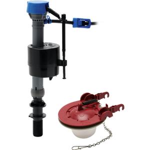 Fluidmaster 400CAR3P5 PerforMAX Adjustable High Performance Toilet Fill Valve and Flapper Repair Kit, For 3-Inch Flush Valve Toilets (1 Count (Pack of 1))