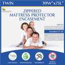Twin Size Zippered Bed Bug Mattress Protector Waterproof Encasement Hypoallergenic Premium Bedbug Cover White