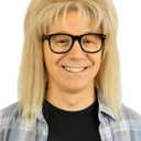 Men's Blonde Mullet Wig with Glasses - 80s Blonde Hair Wigs for Men & Women Funny Halloween Costume Style Blond Male Wig (Blonde)