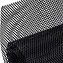 AggAuto Universal 40"x13" Car Grill Mesh - 100x33cm Aluminum Alloy Automotive Grille Insert Bumper 3x6mm Rhombic Hole, One of the Most Multifunctional Shape Grids Black