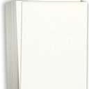 Hamilco Linen Textured Cardstock Paper  8 1/2 x 11" Blank Thick Heavy Weight 80 lb Cover Card Stock for Printer - 50 Pack (Natural)