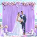 10x10 Lavender Backdrop Curtain for Parties Wedding Wrinkle Free Light Purple Photo Curtains Backdrop Drapes Fabric Decoration for Baby Shower Photoshoot 5ft x 10ft,2 Panels