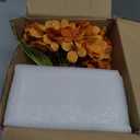 Hydrangea Artificial Flowers with Vase Fall Decor Orange Silk Fake Flowers Arrangements in Glass Vase with Faux Water Autumn Festival Floral Bulk Bouquet for Wedding Party Centerpiece Home Decorations