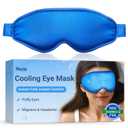 Cooling Eye Mask for Puffy Eyes: Fsa Eligible Items Hsa, Face Ice Eye Pack for Migraine After Surgery Relief - Reuable Cold Compress for Headaches Puffiness - Comfortable Weighted Fit Gel Sleep Mask (Blue)