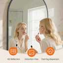 Sweetcrispy 24"x36" Arched Black Bathroom Mirrors for Wall, Vanity Mirror