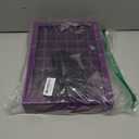 Siveit Velvet Jewelry Tray 48 Grid Jewelry Display Tray Organizer Box with Transparent Lid Rings Earrings Necklaces Pendants Display Box Suitable for Women and Girls (Purple)