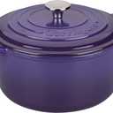 VORRINGARD Enameled Cast Iron Dutch Oven Pot with Lid, for Sourdough Bread Baking, Round Dutch Ovens, 4.5 Quart, Purple