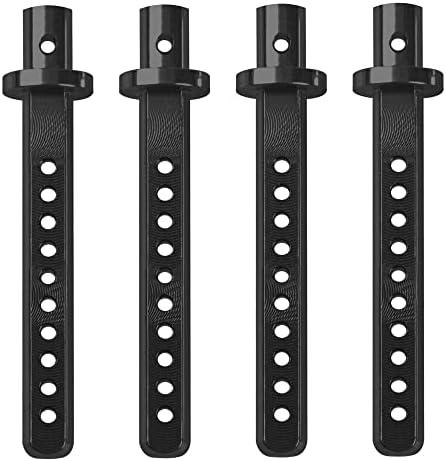 4Pcs Aluminum Alloy RC Car Body Posts Mount Holder Column 49.5mm Compatible with Axial SCX10 90046 90047 RC4WD D90 1/10 RC Rock Crawler (Black)