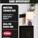 VELCRO Brand Industrial Strength Tape, Black, 2in x 4ft Roll Adhesive Sticky Back Fastener For Indoor And Outdoor Use, Smooth Surface Attachment, Mounting and Hanging, 2 Pack
