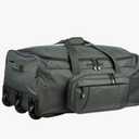 Travel Duffle Bag With Wheels Extra Large Rolling Duffel Bags for Tactical Military Deployment Camping, Black 