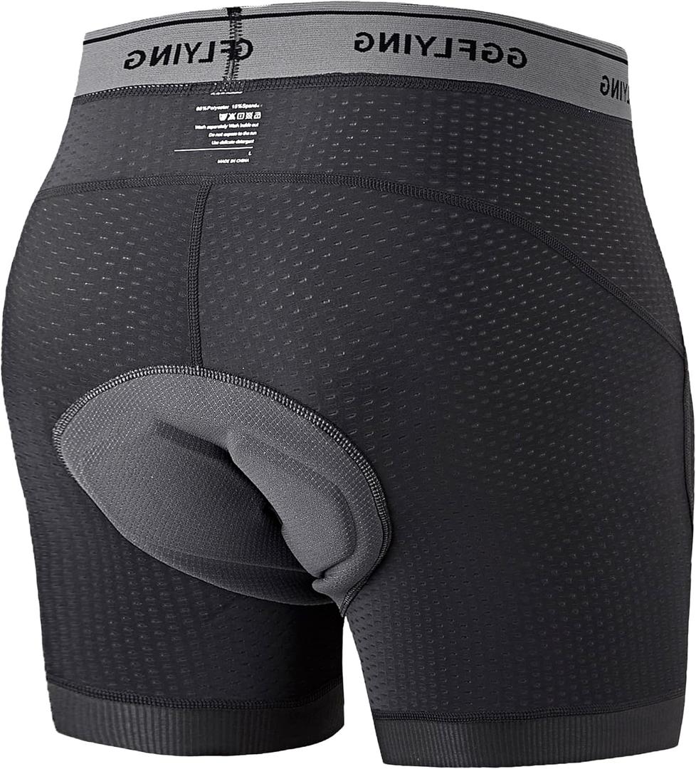 Bike Shorts for Men 6D Padded Cycling Underwear Mountain Biking Riding Bicycle Liner with Anti-Slip Leg (3X-Large, Premium Edition - Black)