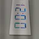 Alampan 12" Large Digital Wall Clock with Remote Control, USB Powered, Corded RGB LED Clock with Full Screen Display, Big Numbers, for Classroom, Living Room, Elderly, Wall Mounted, DST, KSJ01, Black