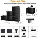 AWTATOS Closet Organizer 6 Cube Storage Shelves Portable Closet Clothes Organizers and Storage Stackable Cubby Shelving for Closet Bedroom Living Room Office Black, 30x40CM
