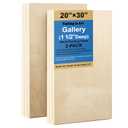 2 Pack 20x30 Unfinished Birch Wood Panels Kit for Painting