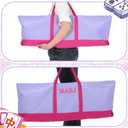 Mahjong Bag for Tiles and Racks Empty American Mahjong Tiles Carrying Tote 31.5 x 12 x 4 Inches Canvas Tile Games Accessories Gifts for Card Pushers Rack Mat Carrying, Case Only(Purple)