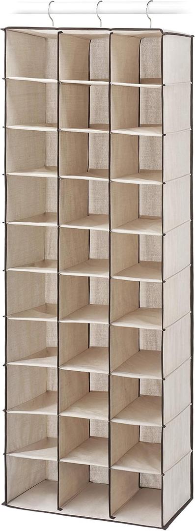 Whitmor 30 Section Hanging Shoe Shelves, Tan