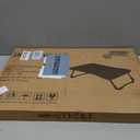 Folding Lap Desk, 23.6 Inch Wood Laptop Bed Desk with Cup Holder, Portable Bed Table for Working Writing Reading, Eating for Bed, Floor, Sofa, Couch - Brown