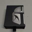 BestEvMod Mando Style Universal Car Engine Start Stop Button Cover Anti-Scratch Push Start Button Protective Cover 3D Cool Car Accessories Gift (Silver)