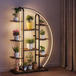 61” 9-Tier Moon-Shaped Plant Stand with LED & Grow Lights
Moon-Shaped Shelf Rack, Heavy-Duty Metal Construction, LED & Grow Lights, Perfect for Living Room Balcony & Greenhouse