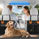 Dog Car Seat Cover for Back Seat with Hard Bottom,Waterproof Back Seat Extender for Dogs,Dog Hammock Dogs Bed for Cars, SUVs,Pet Seat Cover for Back Seat Holds 400lbs with Mesh Window & Pocket