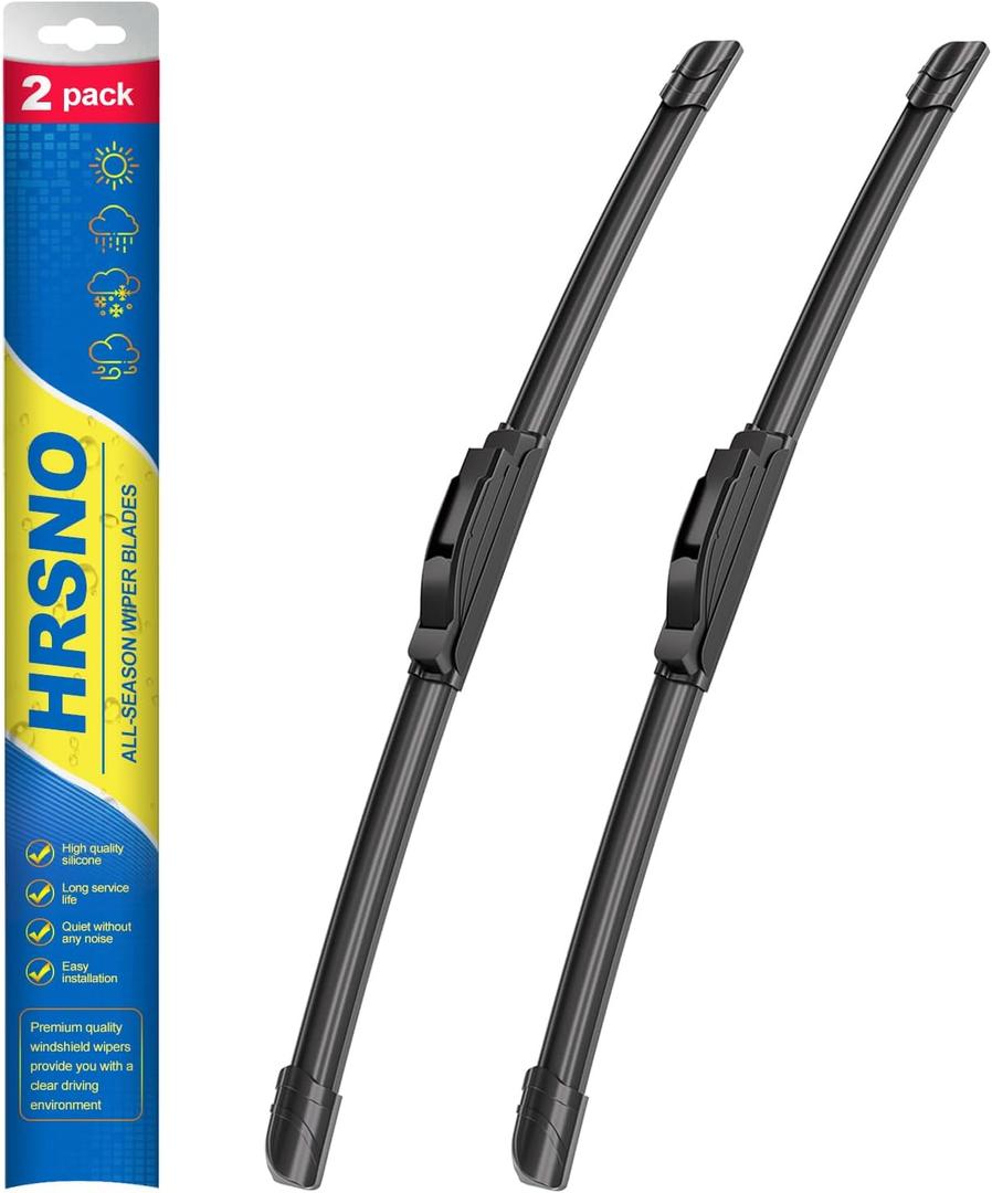 HRSNO® 22"+22" Wipers Replacement for Ford F-150 2025-1997 Chevy Silverado Series 2007-1999 Suburban 2020-2015 Tahoe 2021-2015 GMC Yukon 2020-2014 Ram 1500 2018-2011 Windshield Wiper Blade(Pack of 2)
