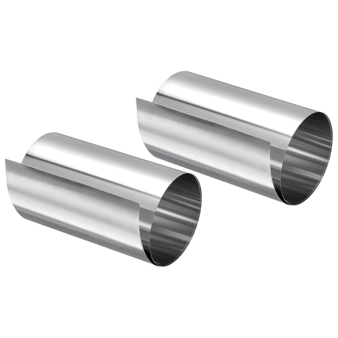 uxcell 0.02x100x1000mm 304 Stainless Steel Roll Sheet Fine Plate Sheet Foil for Crafts, Electronic Equipment, Silver Tone 2Pcs