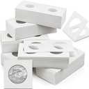 300 Pcs Cardboard Coin Holder, 6 Sizes 2" x 2" Currency Holders for Coin Collection Supplies