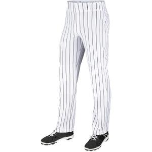 Champro Men's Triple Crown Open Bottom Pinstripe Baseball Pants, Small