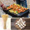 100 Pcs 12 Inch Long Cocktail Picks Fancy Toothpicks for Appetizer Bamboo Cocktail Sticks for Fruit Drink Dessert Barbecue Charcuterie Pearl Skewers for Wedding Birthday Baby Shower Party (Gold)