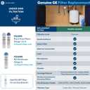 GE Pre & Post Filter Set Compatible with Select GE Under Sink Filtration Systems Including GXRQ18NBN, GNRQ18NBN, GXRV40TBN, Replace Every 6 Months, FQ18PN