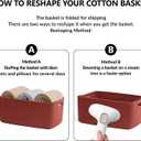 MiniArk Large Storage Baskets for Organizing, Closet Shelf Baskets for Clothes Blanket Towels, Baby Nursery, Toy Bins Box, Woven Rope Baskets, 17 x 13 x 7.5”, 4 Packs Oxide Red
