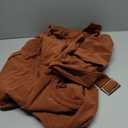 Women's Corduroy Mini Dress Short Sleeve Lapel Zip Up Belted Cowgirl Dresses with Pockets (Brown, XXL)