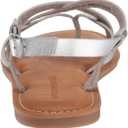 Amazon Essentials womens Casual Strappy Sandal (10, Silver)