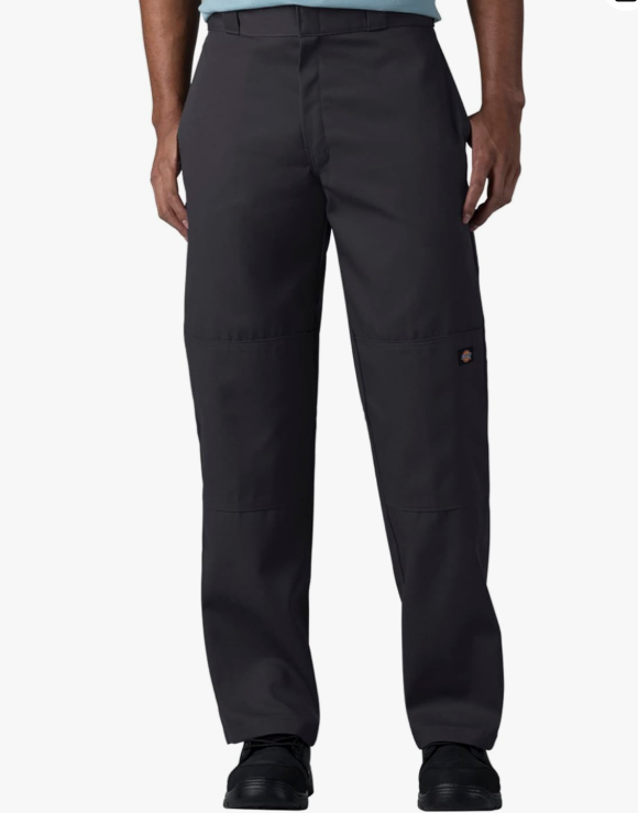 Dickies Men's Loose Fit Double Knee Work Pants
 (44W x 32L, Black)