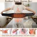 CordlessHeated Back Belt Heating Pad for Lower Back Pain ReliefWaist Wrap with 3 Heat Levels, Battery Not Included