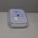 Sterilite 03314706 Ultra Seal 4.0 Cup Square Food Storage Container, Clear and Blue, 4 Pcs