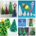 Crafjie Foam Cones for DIY Arts and Crafts (4.65 x 15.7 in, 2 Pack), White Polystyrene Christmas Tree Foam Cones Craft Supplies, for DIY Home Craft Project, Christmas Tree, Table Centerpiece