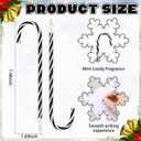 Janlaugh Christmas Candy Cane Scented Pens Bulk with Peppermint Candy Scented Ink Ballpoint Pen for Christmas Stocking Stuffers Gifts Stationery Supply(Black,White,30 Pcs)