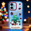 Incoming Call LED Flash Case for iPhone 16 Plus 6.7 inch ,Built-in Led Flash iPhone Case,Cute Merry Christmas Phone Case Shockproof Protective Cover, Gifts for Women Girl Boy Men,Colorful Flashing