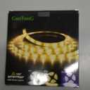 16.4ft/5m White LED Strip Lights, Waterproof & Cuttable 300 SMD 2835 Tape, 6000K 12V Flexible Ribbon for Kitchen, Cabinet, Indoor/Outdoor Lighting (No Power Supply)