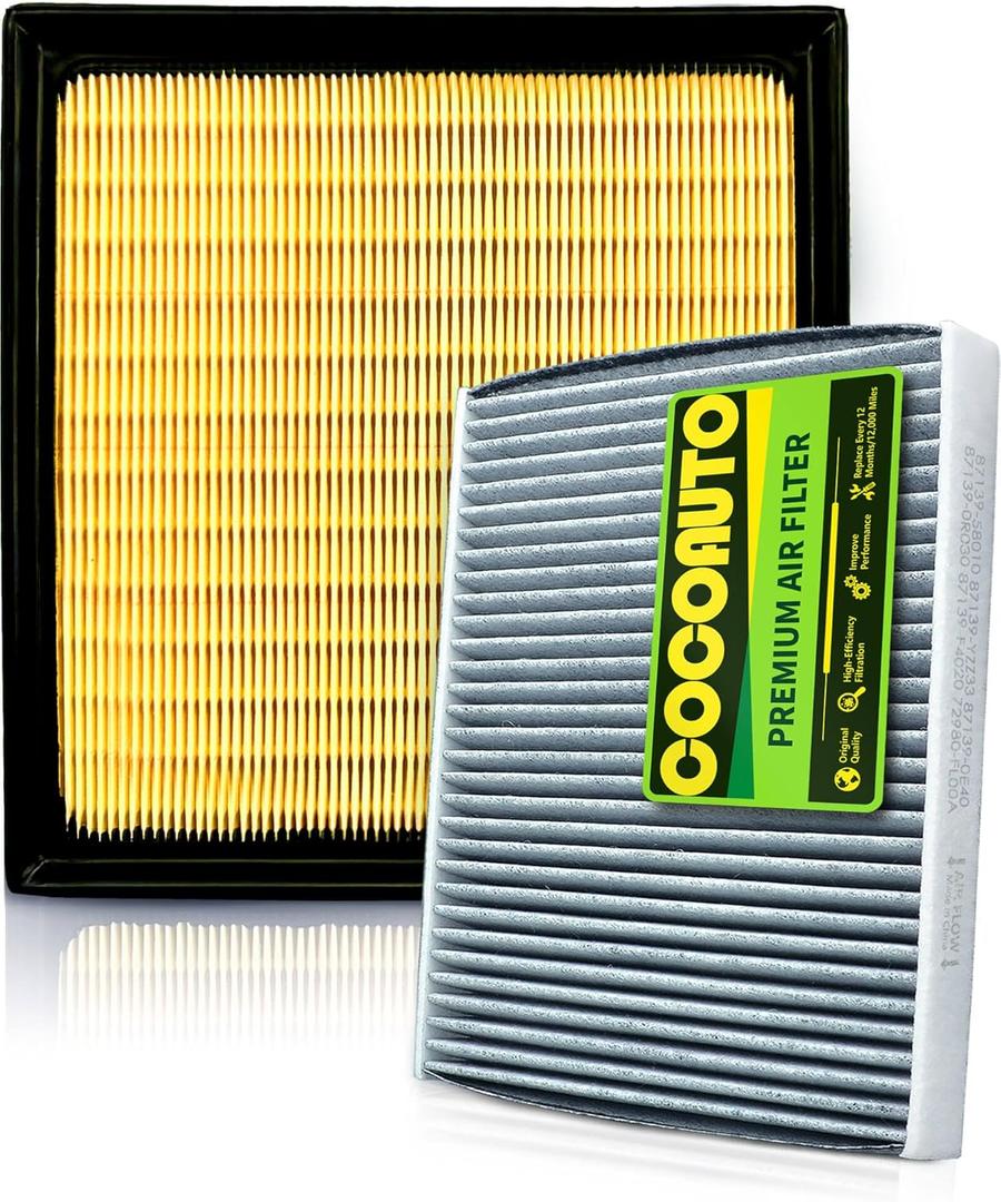 Engine & Cabin Air Filter Kit for Outback (2020-2025), Crosstrek (2018-2023), Ascent (2019-2025), Impreza 2.0L Only (2017-2023), Legacy 2020+, CA12295, 16546AA16A, 8713958010