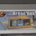 Bamboo Bread Box for Kitchen Counter-Large Capacity Bread Storage Container Farmhouse Bread Box with Window Bread Holder