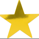 Jumbo Foil Star Cutout (gold) Party Accessory