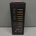 14 Piece Kitchen Utensil Set, with Wooden Handles, Includes Spatula, Whisk, Slotted Spoon - 446F Heat Resistant with Holder for Nonstick Cookware (BPA Free) (Black)