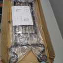 KB Designs - Freestanding 3 Tier Metal Towel Rack Stand with Storage Shelf, Black/Gold