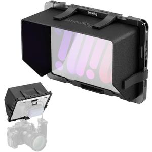 SMALLRIG Cage for iPad mini 6 / A17 Pro, Metal Tripod Mount Adapter for iPad with 1/4"-20, 3/8"-16 Holes, Cold Shoe Mount, 8.3'' Tablet Clamp Monitor with Sun Hood-MD5058