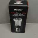 Mueller Smoothie Blender for Smoothies - Personal Blender for Shakes, Frozen Drinks, Baby Food & More, 15oz Travel Cup and Lid, Durable Stainless Steel Blades for Powerful Blending Performance, Black