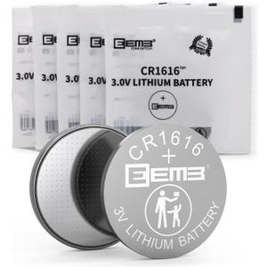 EEMB 5 Pack CR1616 Battery 3V Lithium Button Coin Cell Batteries 1616 Battery DL1616 ECR1616 for Re-Mote Control, Watch, Calculator, Electronic Note-Book, Thermometer, Mobile Game