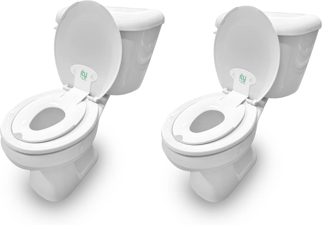 Ingenuity: ity by Ingenuity Flip & Sit Potty Seat 2pk (White) – Easy to Set Up & Remove Potty Training Seat That Attaches to Adult Toilet Seat